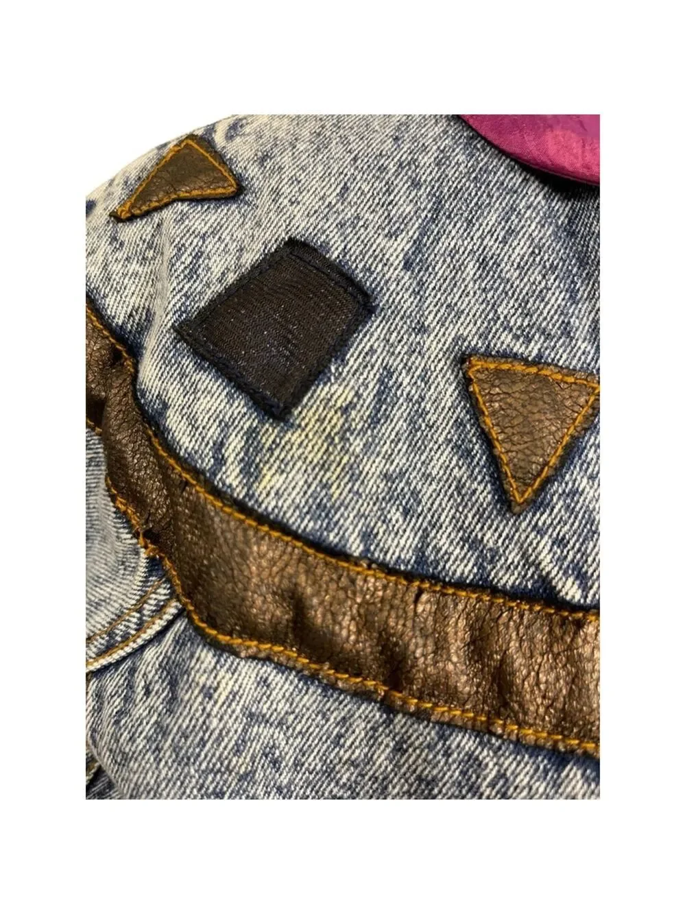 Women’s Vintage Faded Glory Denim Jacket, Size‎ L, Blue & Purple